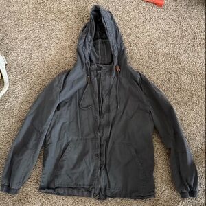 Men's Charcoal Hooded Jacket